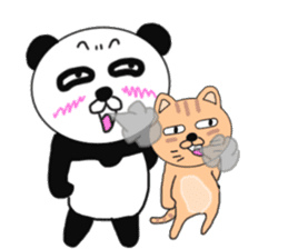 Provocation Panda and cat sticker #8412818