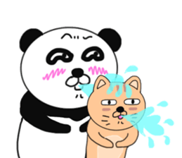 Provocation Panda and cat sticker #8412819