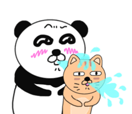 Provocation Panda and cat sticker #8412819