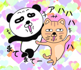 Provocation Panda and cat sticker #8412821