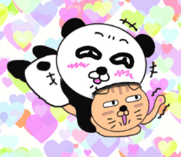 Provocation Panda and cat sticker #8412822