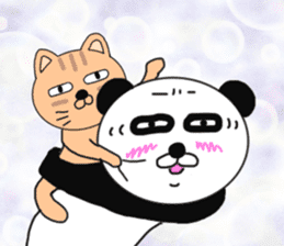 Provocation Panda and cat sticker #8412823