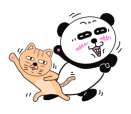 Provocation Panda and cat sticker #8412824