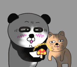 Provocation Panda and cat sticker #8412825