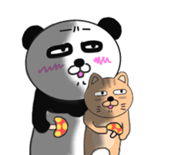 Provocation Panda and cat sticker #8412826