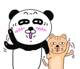 Provocation Panda and cat sticker #8412827
