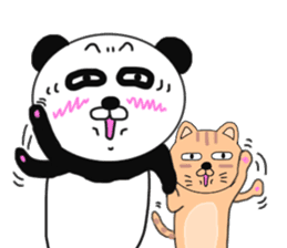 Provocation Panda and cat sticker #8412827
