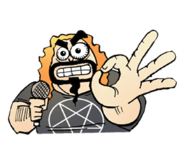 heavy metal man sticker #8413116