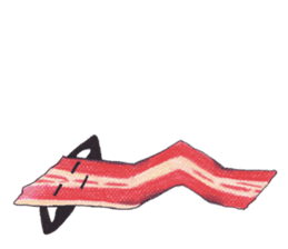 Straight face bacon. sticker #8413315