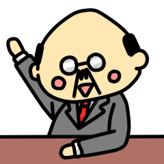 A cute middle-aged man's sticker.