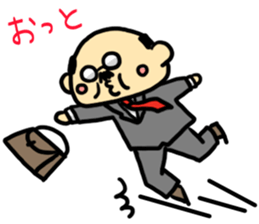 A cute middle-aged man's sticker. sticker #8413763