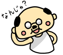 A cute middle-aged man's sticker. sticker #8413765