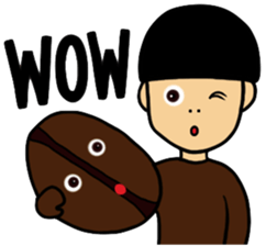 Coffee beans Boy sticker #8414169