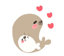 Sticker of the seal sticker #8416157