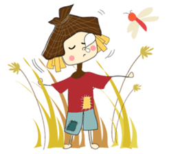 Scarecrow straw sticker #8416380