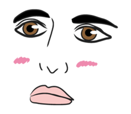 Men face Sticker2 sticker #8416426