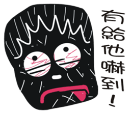 Black face in my line-3 sticker #8417124