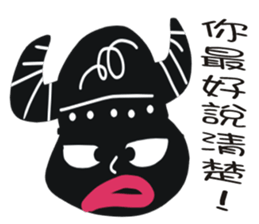 Black face in my line-3 sticker #8417127