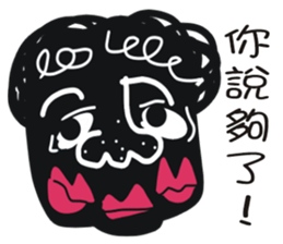 Black face in my line-3 sticker #8417138