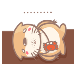 otter and young crab sticker #8417254