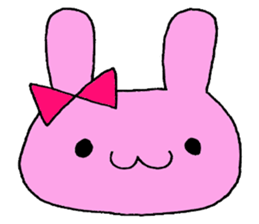 Stamp of a French horn and rabbit. sticker #8418193