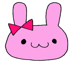 Stamp of a French horn and rabbit. sticker #8418193