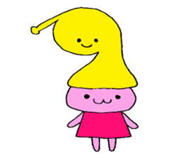 Stamp of a French horn and rabbit. sticker #8418194