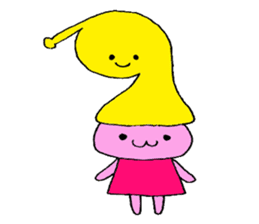 Stamp of a French horn and rabbit. sticker #8418194