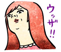 Annoying girl, she looks down someone. sticker #8420266