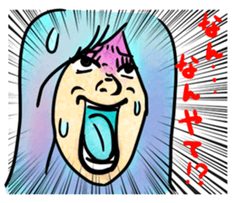 Annoying girl, she looks down someone. sticker #8420292