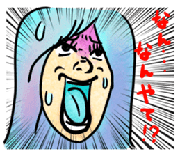 Annoying girl, she looks down someone. sticker #8420292