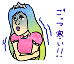 Annoying girl, she looks down someone. sticker #8420293