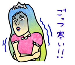 Annoying girl, she looks down someone. sticker #8420293