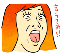 Annoying girl, she looks down someone. sticker #8420299