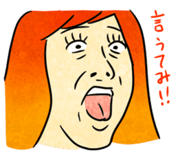 Annoying girl, she looks down someone. sticker #8420299