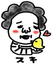 Stripe T-Shirt Afro Hair sticker #8421304