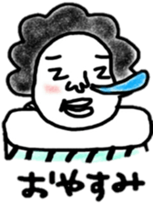 Stripe T-Shirt Afro Hair sticker #8421310