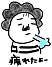 Stripe T-Shirt Afro Hair sticker #8421312