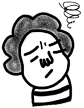 Stripe T-Shirt Afro Hair sticker #8421316