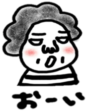 Stripe T-Shirt Afro Hair sticker #8421323