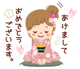 An adult, pretty winter stamp sticker #8421580