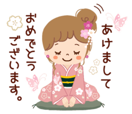 An adult, pretty winter stamp sticker #8421580