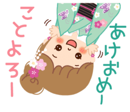 An adult, pretty winter stamp sticker #8421581