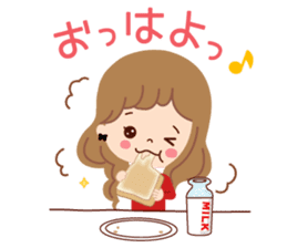 An adult, pretty winter stamp sticker #8421587