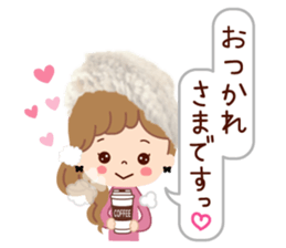 An adult, pretty winter stamp sticker #8421588