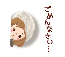 An adult, pretty winter stamp sticker #8421593