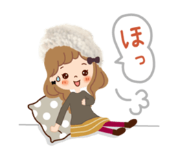 An adult, pretty winter stamp sticker #8421600