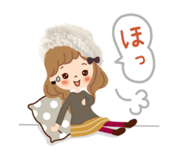 An adult, pretty winter stamp sticker #8421600