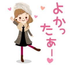 An adult, pretty winter stamp sticker #8421603