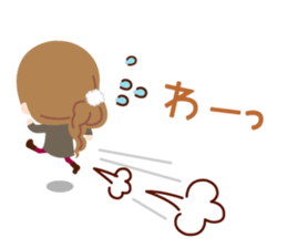 An adult, pretty winter stamp sticker #8421607